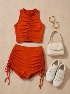 🔥 Ruched Stunner Two Piece Set 🔥